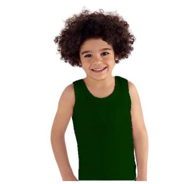 Imagem de Camiseta Menino 100% Algodão Lisa Esportiva Camisa Regata Infantil 2 a