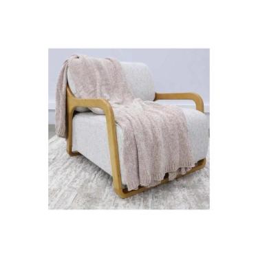 Imagem de Manta Para Sofá Niazitex Crochê Valência, 130X170, BEGE