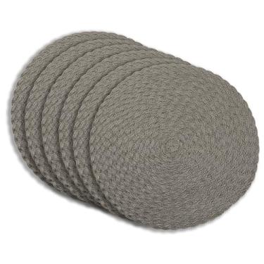 Imagem de Conjunto de 6 tapetes de mesa resistentes ao calor de 38 x 38 cm para 6 unidades de cozinha e sala de jantar, estilo moderno, fácil de limpar, durável e elegante