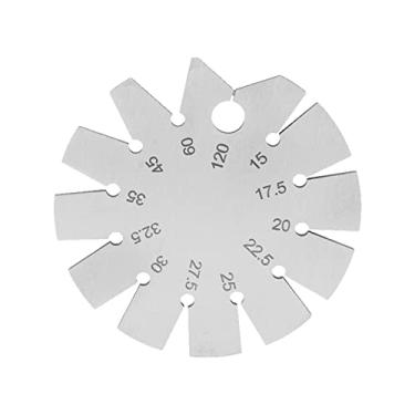 Imagem de Bordas Bedgodo de Aço Inoxidável Primeiro Transferidor Oblíquo, para Medir a Lâmina Faca 15-120 Graus Com Uma Caixa de Armazenamento de Plástico, Adequado para Ferramentas de
