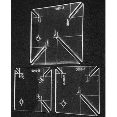 Imagem de Réguas Gabaritos Canto Mitrado Costura Patchwork Artesanato - LAPIDARE