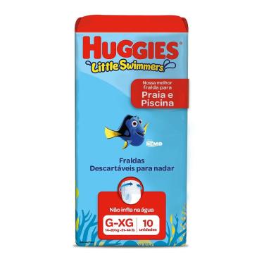Imagem de Fralda Huggies Little Swimmers Tamanho G/XG Pacote com 10 Fraldas Descartáveis