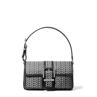 Imagem de Michael Kors Bolsa de ombro média Colby, Ferragens prateadas/impressão Mk2000/preta, One Size