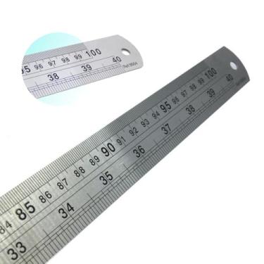 Imagem de Régua Aço Inox Metal Medidas Em Centímetros E Milímetros(100cm)