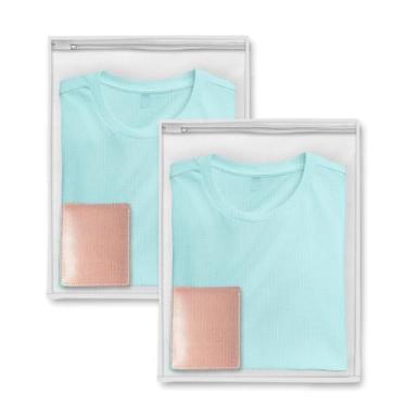 Imagem de Kit C/ 2 Sacos Organizadores Multiuso Guardar Lavar Roupas Sapatos Mat