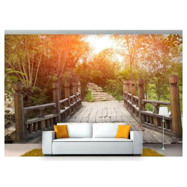 Imagem de Papel De Parede Jardim Japonês Árvore 3D Jjp12 - Você Decora