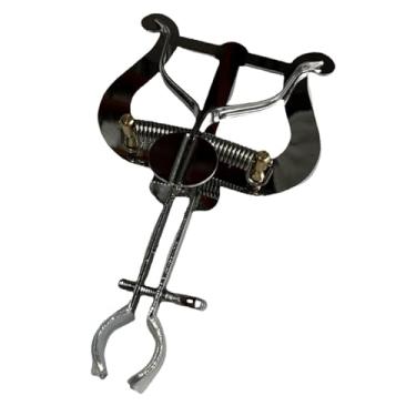 Imagem de YIJU Grampo para partitura de trompete, grampo para trompete de marcha, suprimentos para instrumentos, estável, acessórios práticos profissionais para, Prata