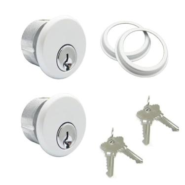Imagem de Cilindros de fechadura de porta comercial, peças de substituição de fechadura de encaixe de porta de loja, combo de cilindro de chave dupla, Adams Rite Cam, em alumínio, cilindro de encaixe com chave