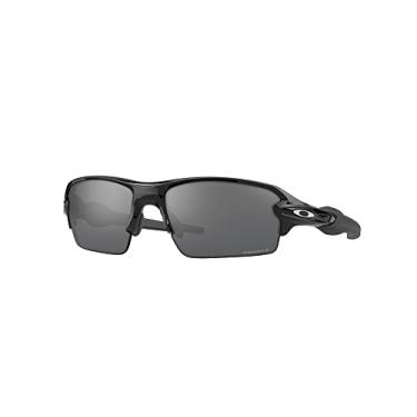 Imagem de Óculos de Sol Oakley Masculino OO9271 Flak 2.0 Low Bridge Fit Retangulares, Preto Polido/Preto Prizm Polarizado, 61 mm