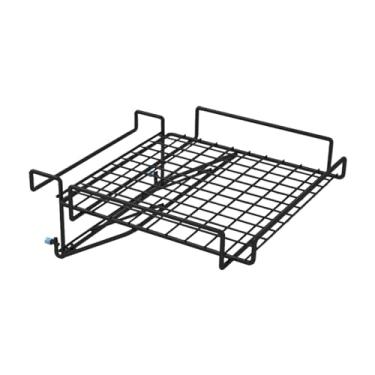 Imagem de IEUDNS Organizador de porta de armário dobrável, escorredor de panelas e pratos, multifuncional, economizador de espaço, extensor de de cozinha para, Preto