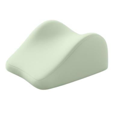 Imagem de WeiLaiKeQi Travesseiro de cunha para costas, lavável, versátil, confortável e elegante, suporte para pernas e joelhos, elevação costas para dormitório casa, Verde