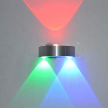 Imagem de Lâmpada De Parede Moderna Led Luz De Parede De Alumínio Para Cima E Para Baixo Spot Light Parede Interna Scoe Sala De Estar Quarto Corredor Bar Iluminação Decorativa, Multicolor, 3W