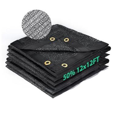 Imagem de Kesfitt Tela De Sombra Para Jardim 50%, Proteção Solar Resistente, 12X12 Pés Com Material Hdpe E Ilhós Reforçados, Armadilha Estufa, Planta, Pérgola, Quintal Pátio