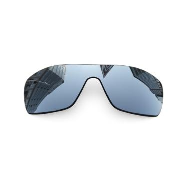 Imagem de Lentes de reposição polarizadas de 1,6 mm para óculos de sol Oakley Batwolf OO9101, proteção UV, lentes espelhadas escuras, peças de reparo e kit (cromado prata)