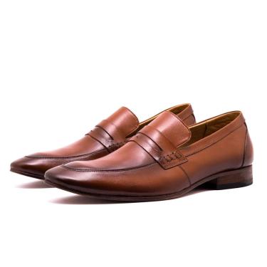 Imagem de Sapato Social Masculino Loafer Couro Sola Couro Roy Sapato Dia a Dia