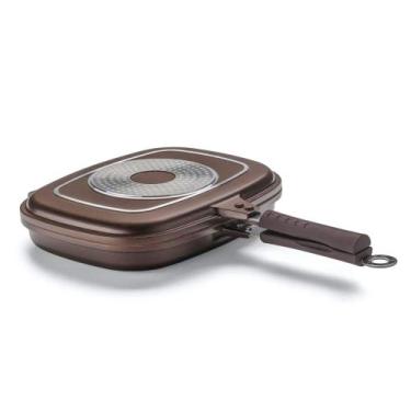 Imagem de Panela Grill Duplo Belga por Indução Antiaderente 3,4L com Revestiment