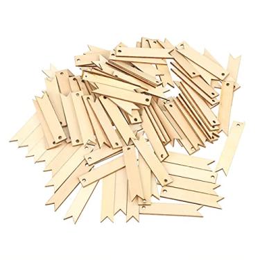 Imagem de ZJchao Painel de Madeira, Painéis de Madeira Balsa Folha de Madeira 100pcs Natureza Cor de Madeira Tags Artesanato para o Casamento de Parede 100pcs Natureza Cor de Madeira Tags Artesanato para