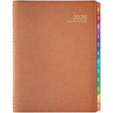 Imagem de Frasukis Agenda Semanal 2024 - 53 Semanas, Diária por Hora, Incrementos de 15 Minutos, Capa Macia Flexível, Encadernação de Fio Duplo, 21,5 x 27,6 cm