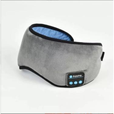 Imagem de Máscara de Dormir com Fone de Ouvido Bluetooth, Blackout Total Preto ou Cinza (Cinza)