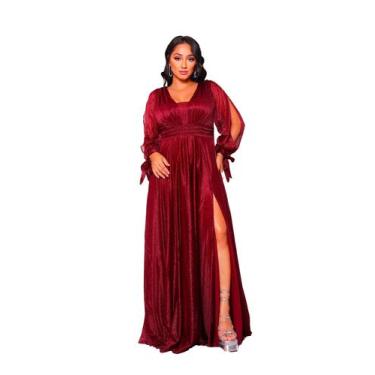 Imagem de Vestido Festa Tule Manga Longa Madrinha Formatura Convidada - Glamoor 