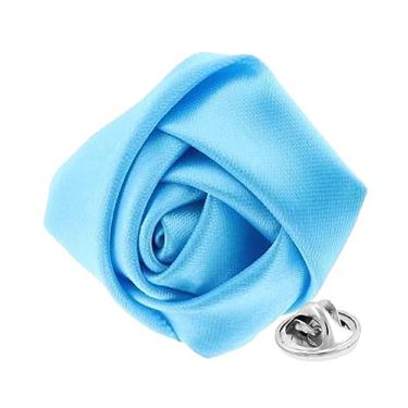 Imagem de Vittorio Vico Broche masculino formal de lapela de flor sólida: alfinetes de acessórios de terno de flor para terno ou smoking, 1.5" (3.80CM), Poliéster, Não aplicável