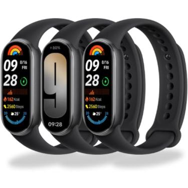 Imagem de BABEJIA Pacote com 3 pulseiras de substituição para Xiaomi Mi Band 10/9/8, pulseiras esportivas macias, pulseiras respiráveis ajustáveis, liberação rápida