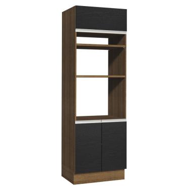 Imagem de Torre Quente Madesa Glamy 70 cm 3 Portas - Rustic/Preto