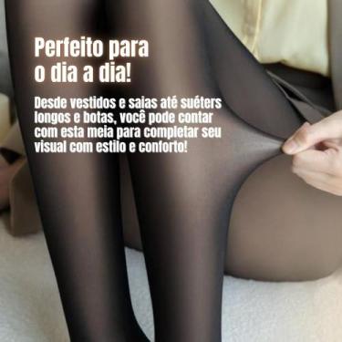 Imagem de Legging Longa Feminina Meia Calça Peluciada Genérica - Pelúcida