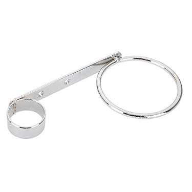 Imagem de KIMISS Portador Cromado Montado na Parede Ponto de Cabelo de Ferro Banhado-Suporte para Secador de Cabelo Com Economia de Espaço Com Dois Aros de Metal para Ferros e Escovas de Enrolamento