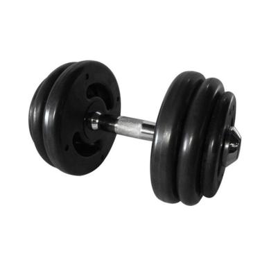 Imagem de Dumbbell Injetado Com Pegada Cromada Academia 14Kg