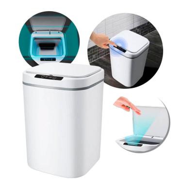 Imagem de Lixeira Automática com Sensor Inteligente 16 Litros Branco