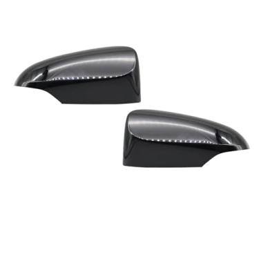 Imagem de Par de tampas de espelho lateral de asa, capa de espelho retrovisor, carcaça de concha compatível com Yaris 2012 2013 2014 2015 2016 2017 2018 2019 pintado - peças de reposição de alta qualidade(Black
