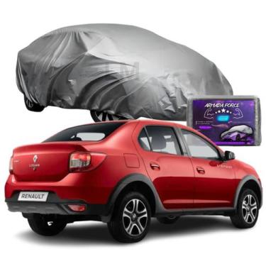 Imagem de Capa de Carro Renault Logan Impermeável Com Forro Central e Elástico -