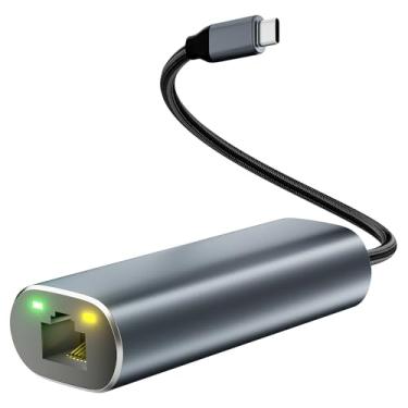 Imagem de Aibilangose Adaptador Usb C Para Ethernet 2,5 Gigabit, Adaptador, Gbps Laptop, Rj45, Cabo Lan