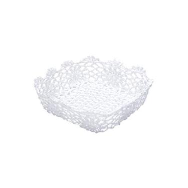 Imagem de Cesta De Plástico Crochê Branca 22x8cm Lyor Branco Único
