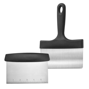 Imagem de Hinparo Raspador E Picador De Chapa Aço Inoxidável Para Serviços Pesados - Conjunto Blackstone Acessórios Grelha Plana, Ferramentas Espátulas Churrasco