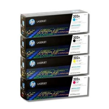 Imagem de Kit 4x Toner 202a Hp Original (4 Cores) Cf500a Cf501a Cf502a Cf503a M281fdw M254dw
