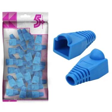 Imagem de Kit 50x Capa Conector Rj45 Cabo Rede Cat5 Cat5e Cat6