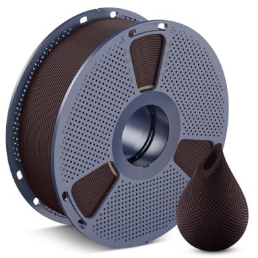 Imagem de SUNLU Filamento de impressora 3D Filamento PETG 1,75 mm, menos amarração boa camada adesão alta resistência, filamento PETG 1,75 ± 0,02 mm, carretel de 1 kg (1 kg), castanha torrada