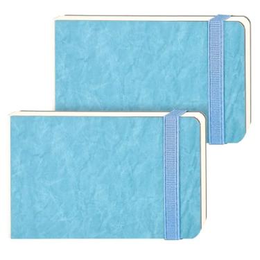 Imagem de FUNTO ADURICO DO AVISÃO 2-PACK, 3,5x5.5 ", 44 páginas cada, prensa a frio de algodão 100%, capa dura de couro PU, suprimentos de arte para mídia mista