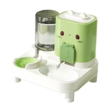 Imagem de Bothyi Alimentador automático para gatos e dispensador de água Alimentador automático para animais de estimação Bebedouro portátil compacto Tigela para cães, Verde