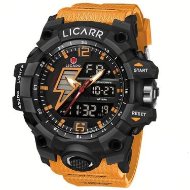 Imagem de Relógio Esportivo Masculino com Cronógrafo Analógico/Digital Duplo Display, 50m à Prova D`agua