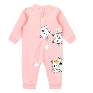 Imagem de Macacão Longo Suedine Estampado Bebê com Zíper 100% Algodão - Koala Ba