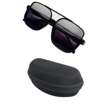 Imagem de Óculos De Sol meia armação metal quadrada lente champanhe pêssego moda Feminina 2025(A Óculos com estojo)