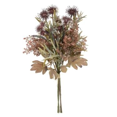 Imagem de Flor Artificial 44cm Ramalhete Buque Simulação Planta Neutro Mix De Flores Eucalipto (Ramalhete 44cm)
