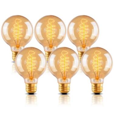 Imagem de Lâmpada New Lights G25 Globe Edison 60W Vintage 2100K 6Pk