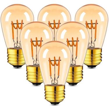 Imagem de Lâmpadas LED Vintage Edison Grensk E26 3W 2200K, pacote com 6