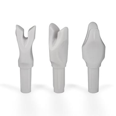 Imagem de Nocks de flecha de 12 peças, diâmetro interno de 6,2 mm/0,624 cm de inserção de plástico para tiro com arco e flecha, tiro rápido - Curvo (branco)