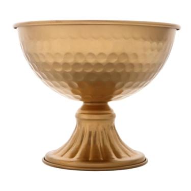 Imagem de European Style Metal Flower Vase Elegant High Foot Centerpiece for Dining Table Weddings Artistic Floral Arrangement Urn for Faux Flowers Home Decor(18.50X18.50X16.70CM)