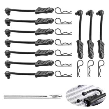 Imagem de 10 peças de clipes de corpo AllinRC RC com abas de puxar e alargador de corpo de 2,5 mm, universal, escala 1/24 1/28 1/36, atualizações de clipes RC para fechadura axial SCX24 Gladiador C10 Kyosho